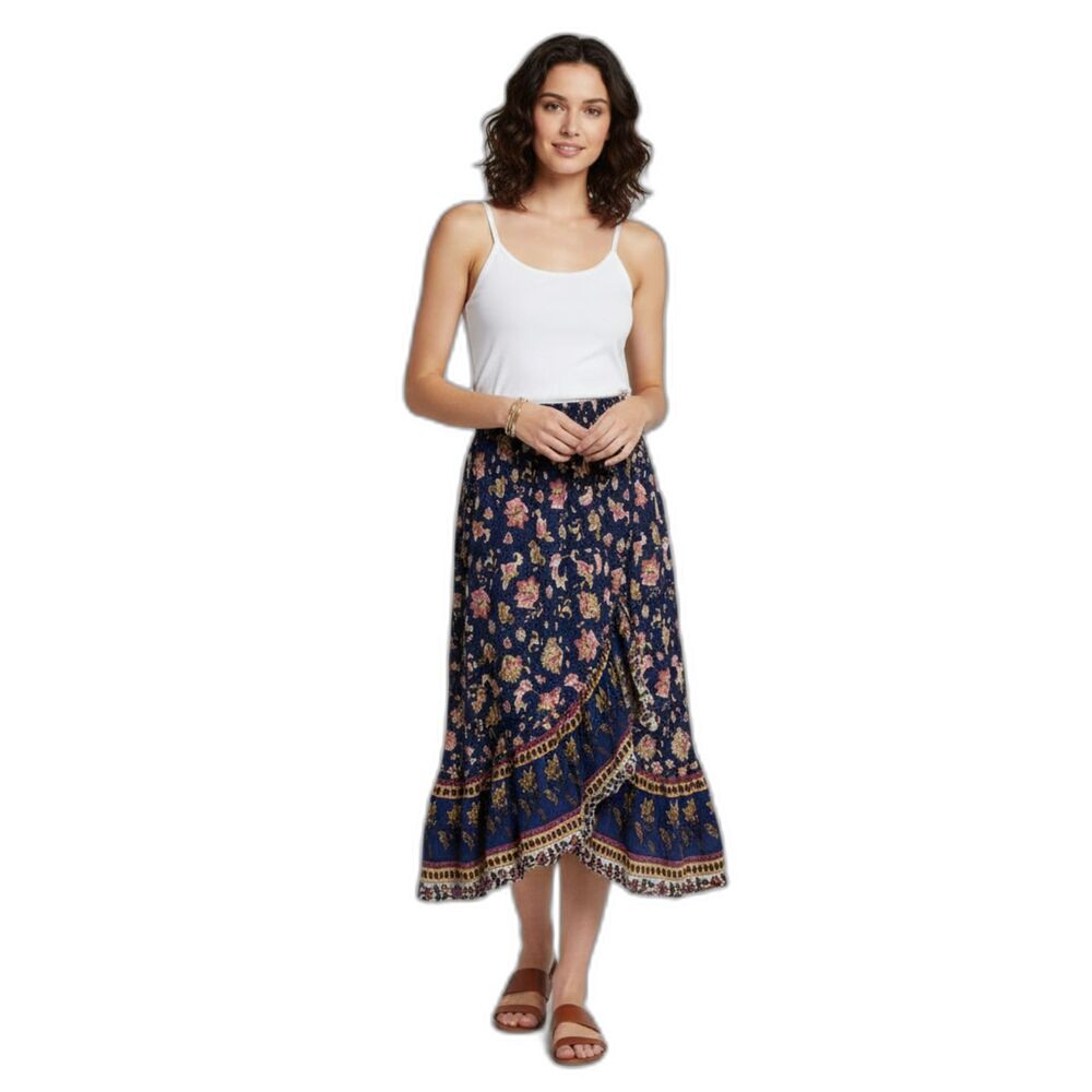 Rusty Dusty Floral High Low Skirt Small